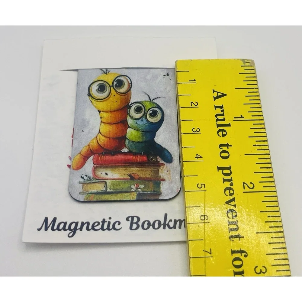 Magnetic Bookmark Bookworms. Cute Book Lover Gift Page Marker New